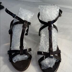 Calvin Klein Collection Black Strappy Heels